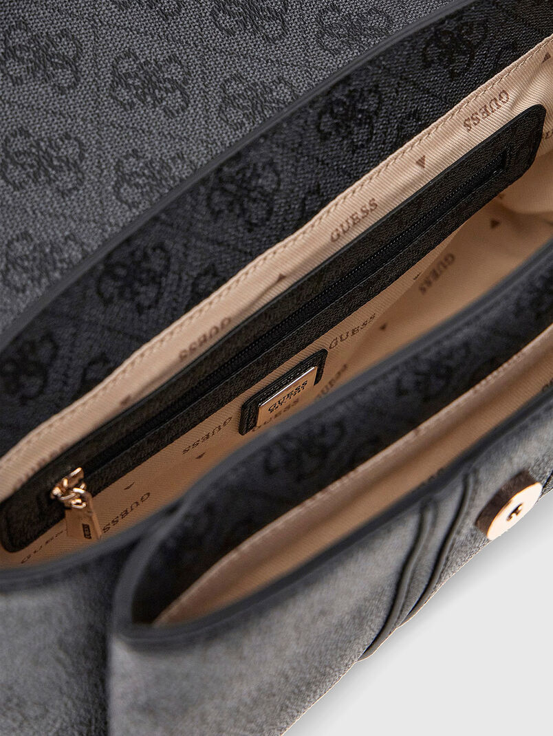 NOREEN black bag with monogram print - 3