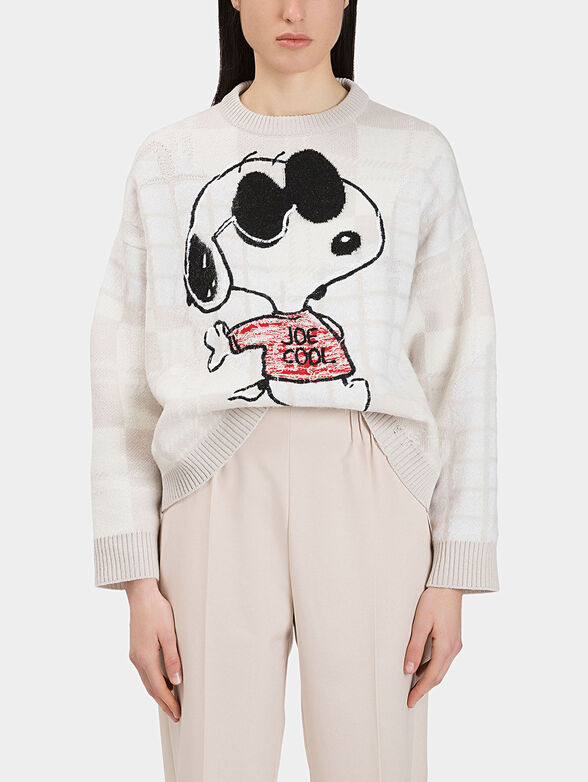 Sweater with Snoopy accent - 1