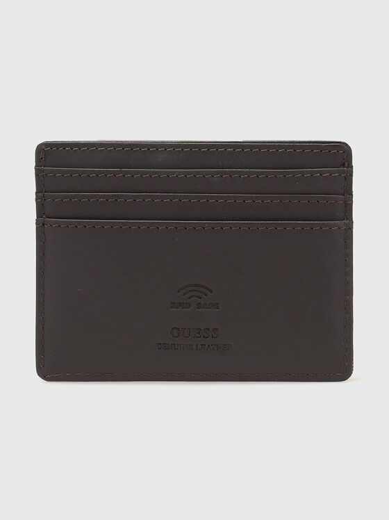 Cardholder with monogram print and logo - 2