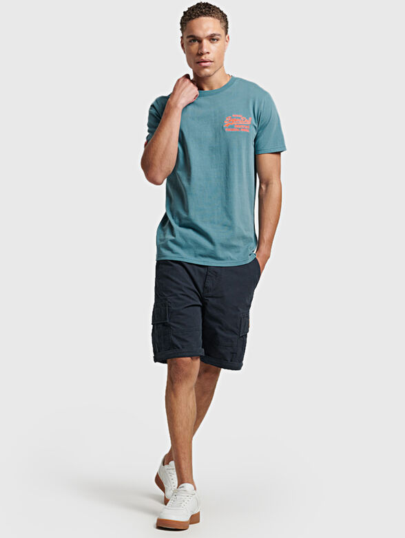 Cotton blend T-shirt with logo  - 2