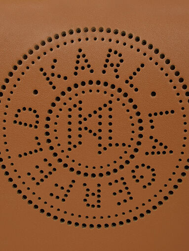 Leather crossbody bag with logo accent - 4