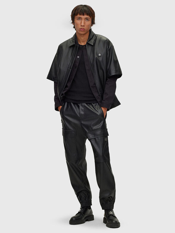 EMELLO eco leather shirt with zip   - 2