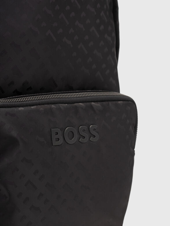 Backpack with monogram logo print - 4