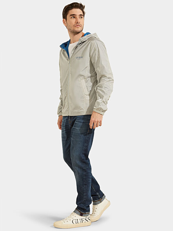 Reversible jacket with logo print - 6