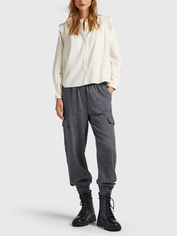  JANET cargo trousers in grey color - 4