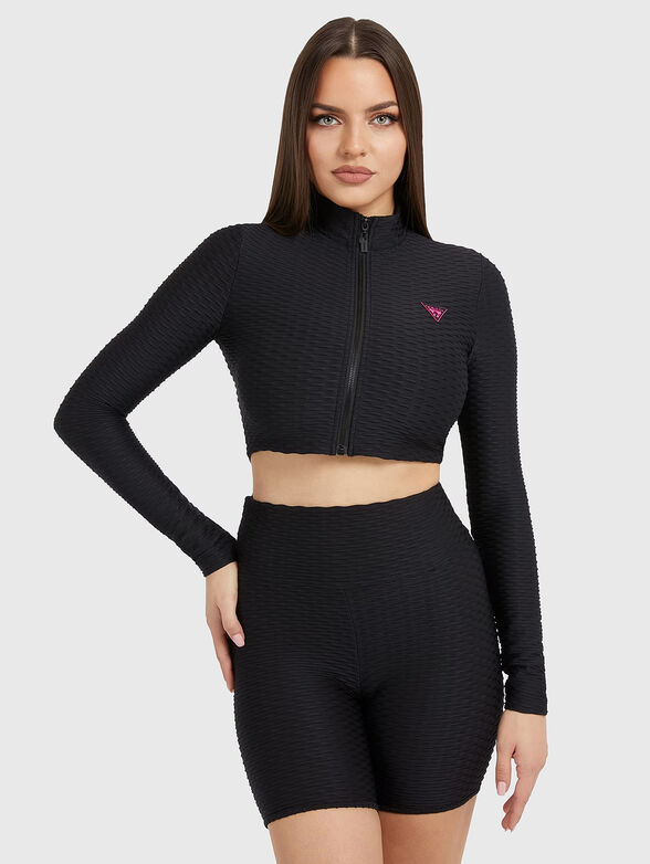 DELMA cropped black sports jacket - 1