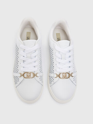 KIKI 03 leather sneakers with perforations - 5