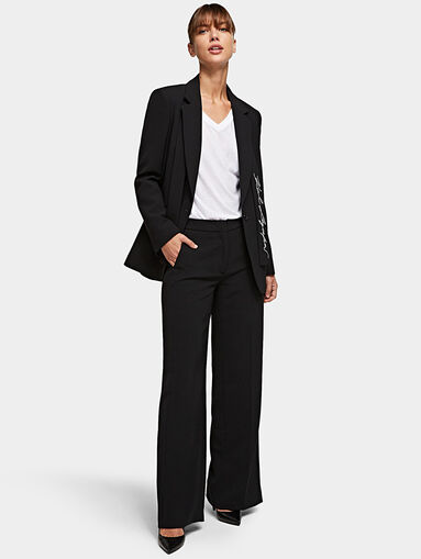 Trousers with back slit hem - 5