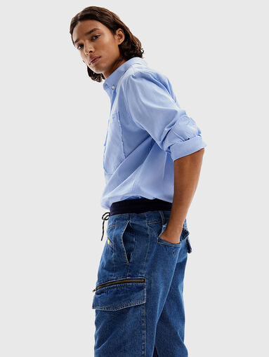 Cotton cargo pants with accent details - 2