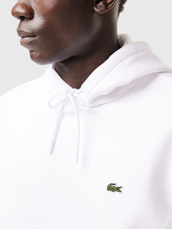 Hooded sweatshirt with logo accent - 4