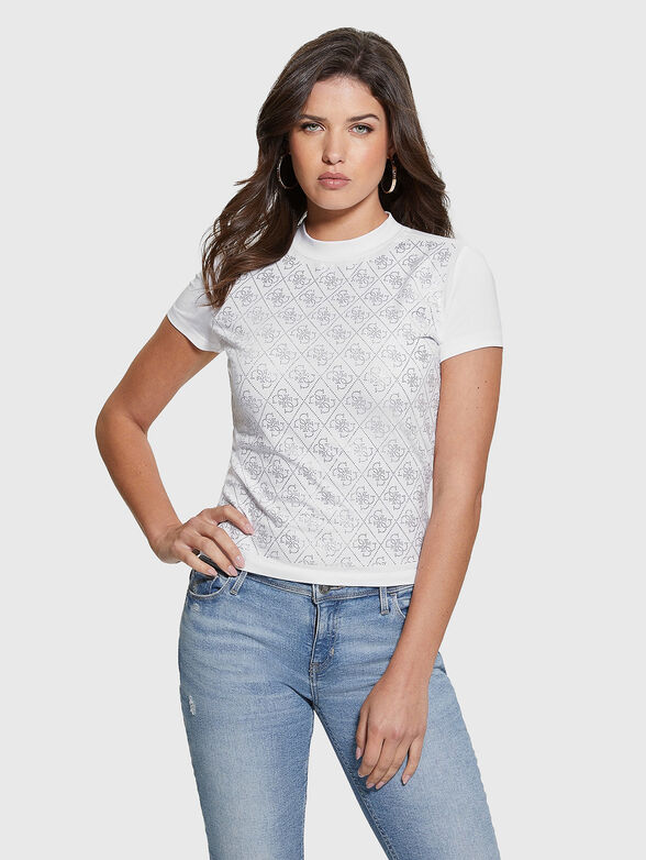 T-shirt with 4G logo rhinestones - 1