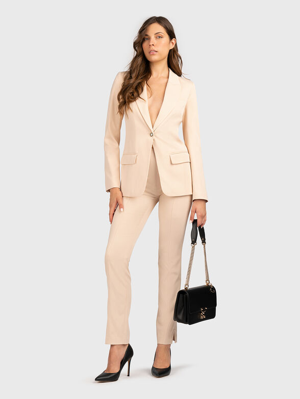 NORAH slim trousers with gold accent - 4