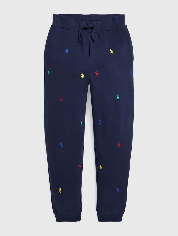 Sports pants with embroidered logo - 1