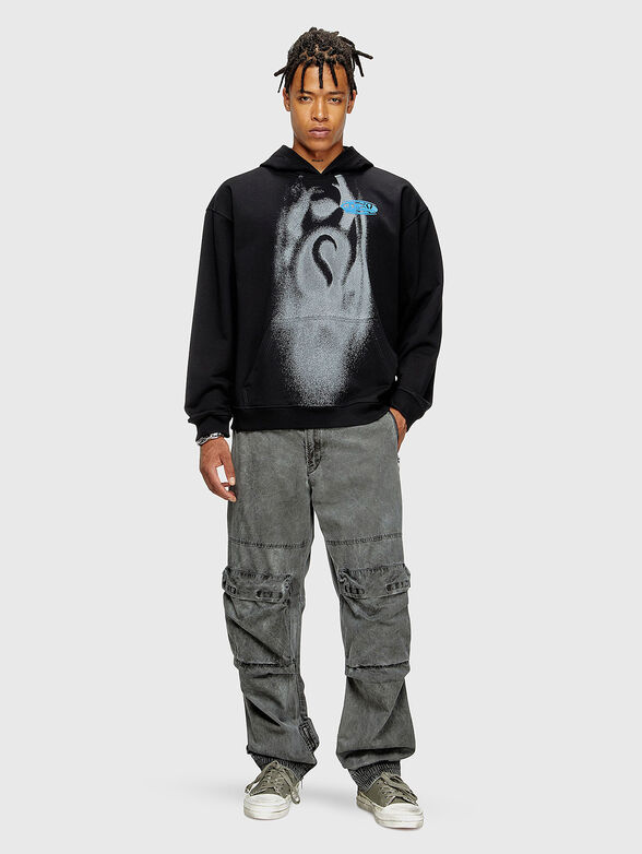 S-BOXT-HOOD-T3 cotton sweatshirt with an accent print - 2