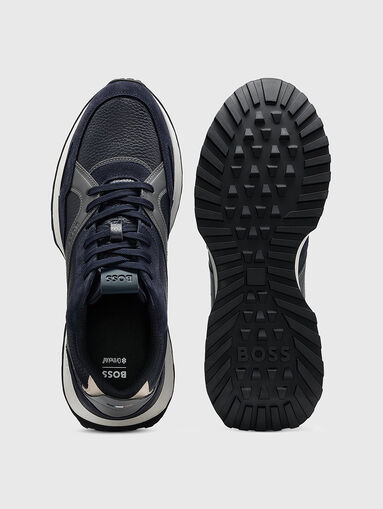 Leather and suede trainers - 5