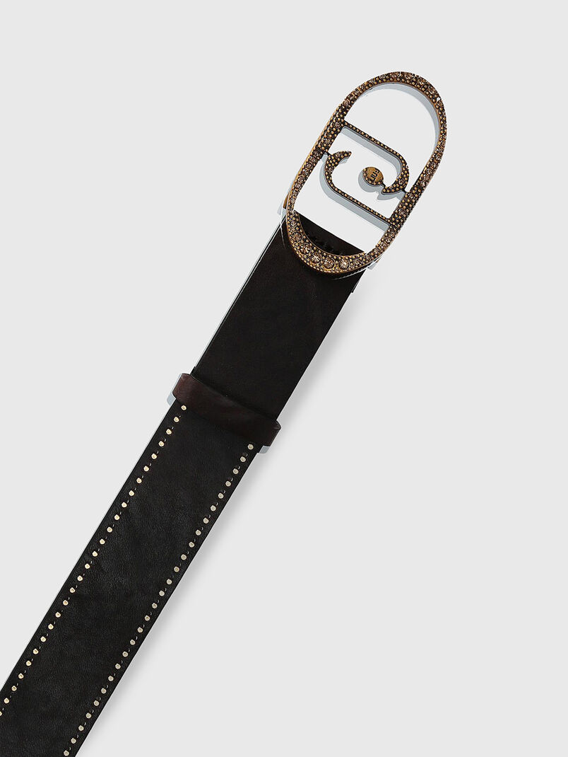 Black belt with logo buckle  - 3