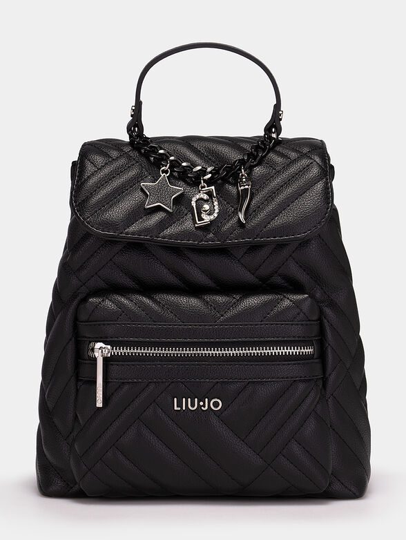 Quilted backpack with logo pendants - 1