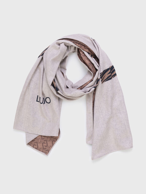 Scarf with logo print - 1