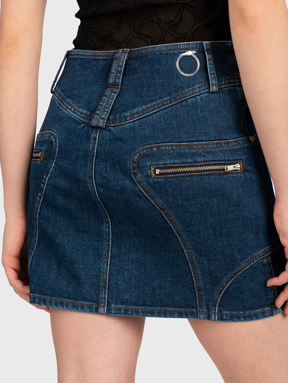 Blue denim skirt - 2