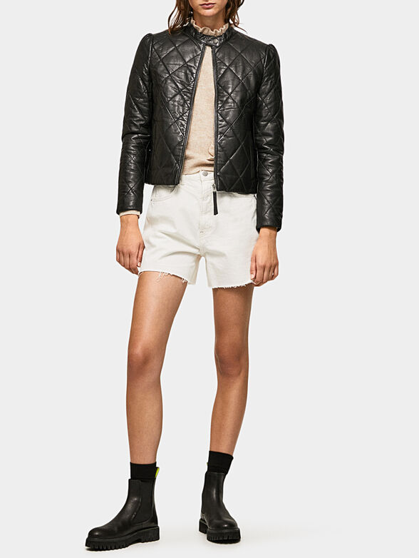 RISH leather jacket with quilted effect - 2