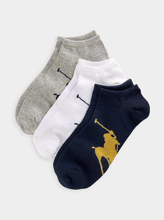 Комплект от три чифта чорапи с лого - 1