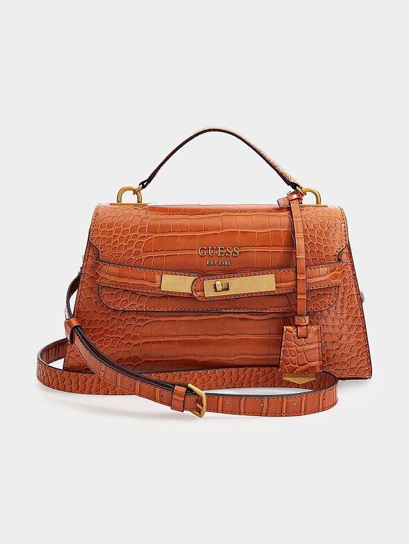AVIANA crossbody bag with croc texture and logo - 1