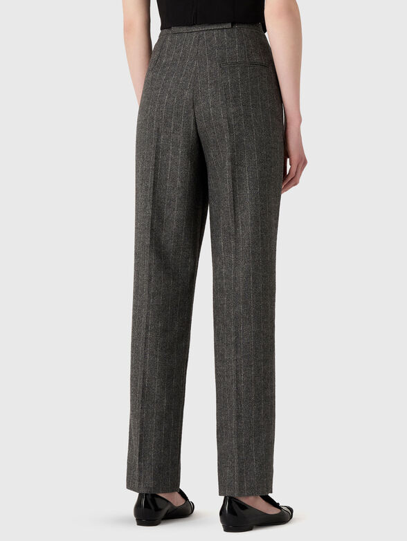 High-waisted wool blend trousers - 2