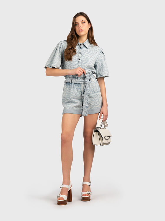 Denim shirt with short sleeves - 2