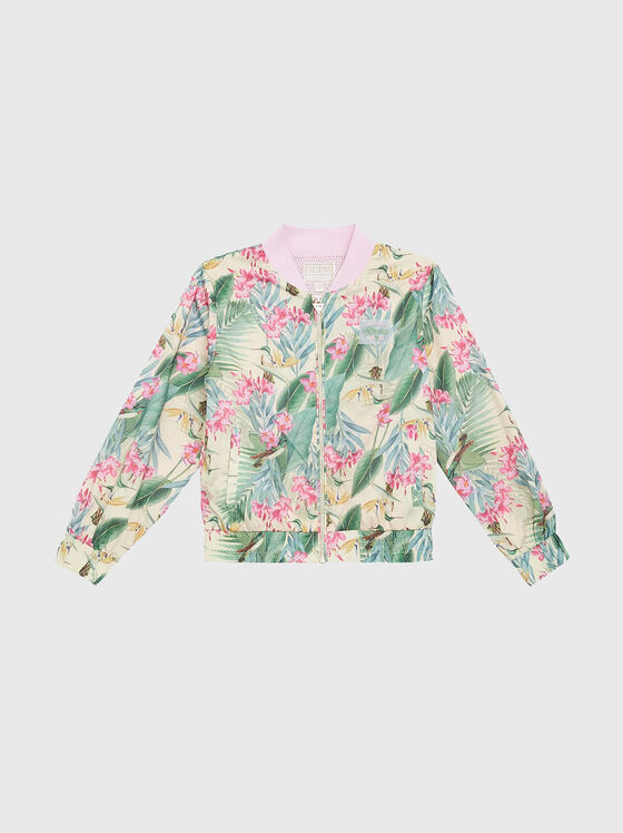 Bomber jacket with floral print - 1
