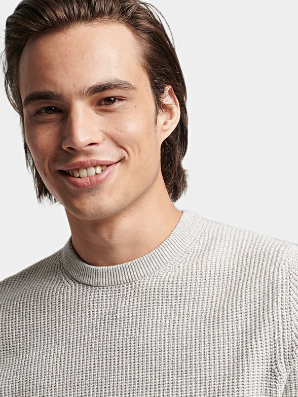 Black textured sweater - 3