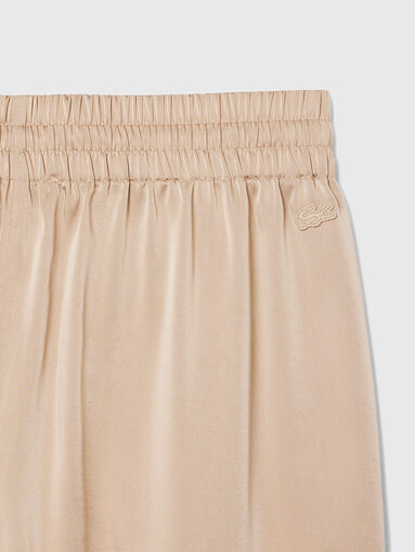 Satin pants with an elastic waistband - 3