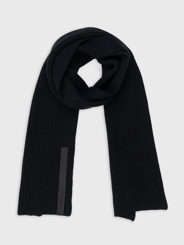 Black scarf in wool  - 2