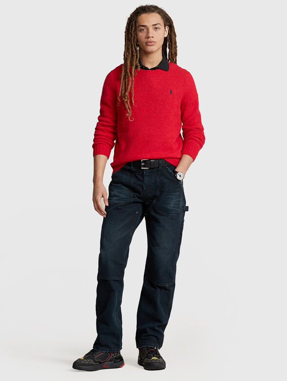 Wool blend sweater with logo embroidery - 2