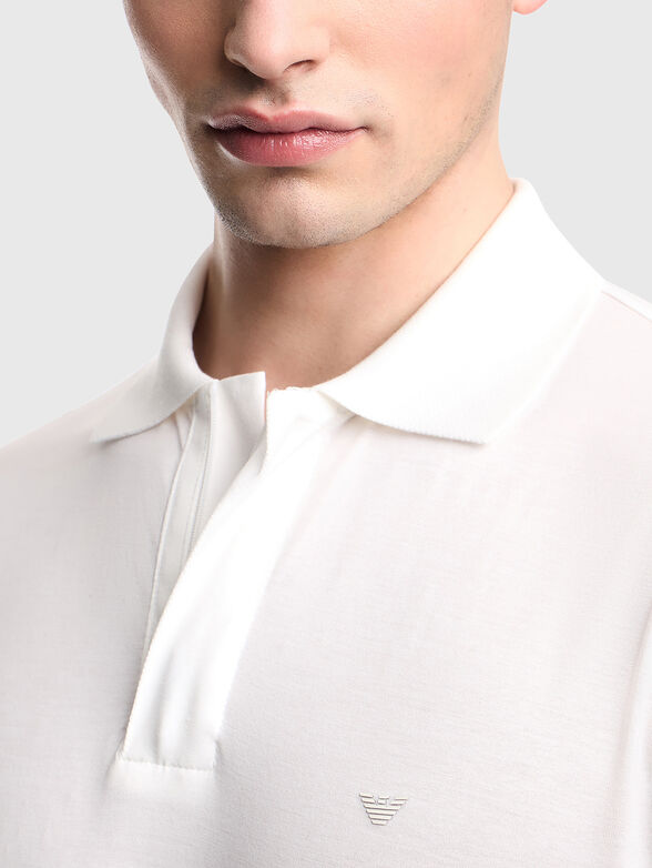 Cotton-blend polo shirt - 4