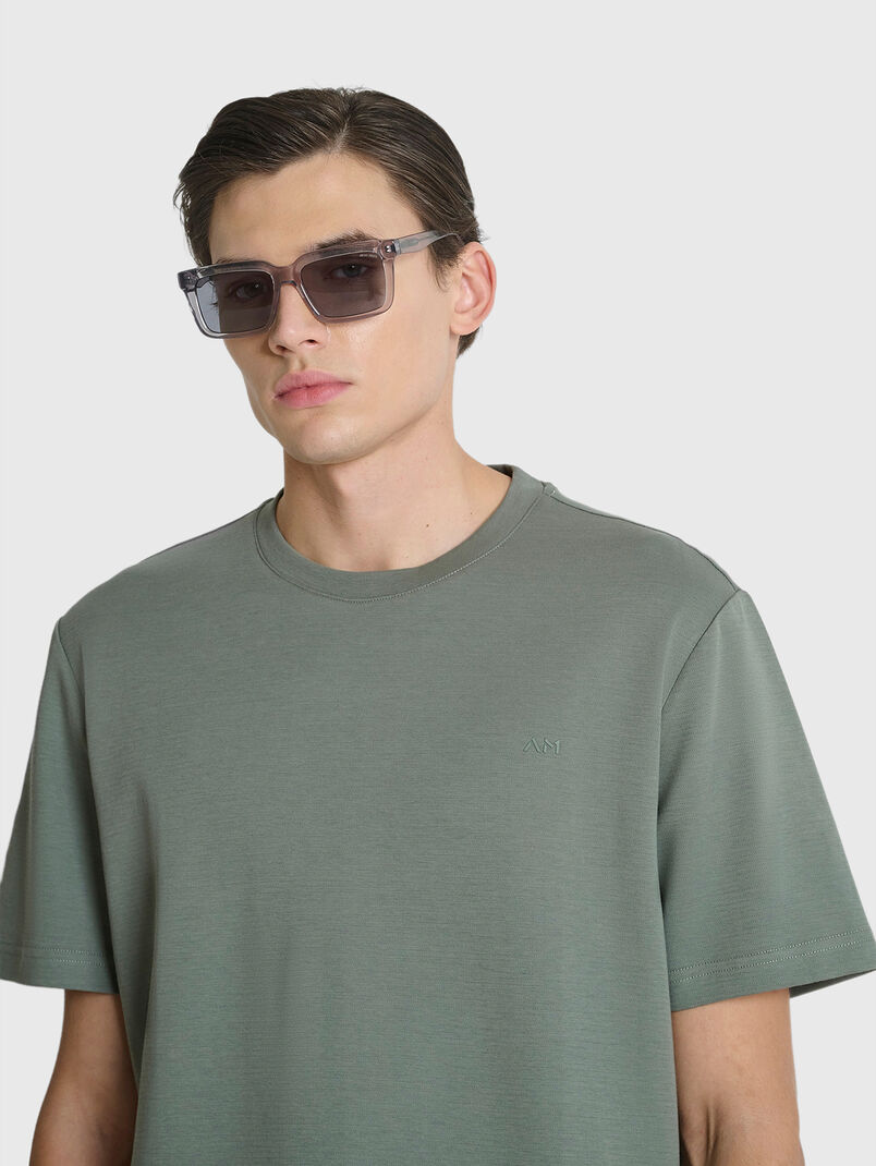 Cotton T-shirt in green - 3