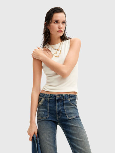 Flared jeans in dark blue - 4