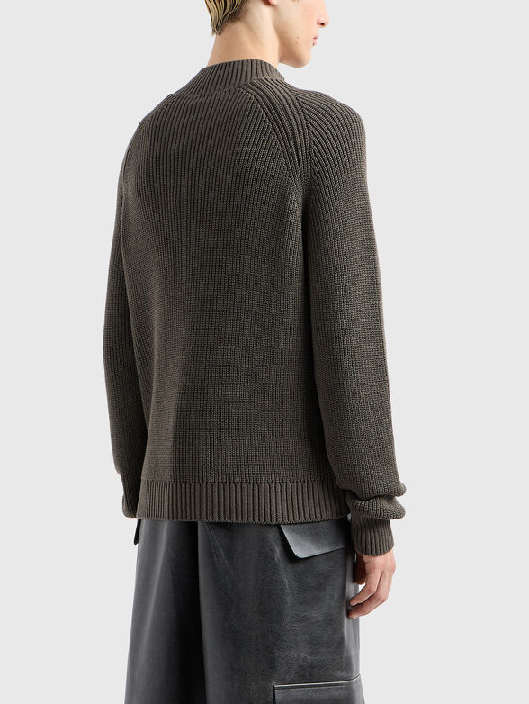 Ribbed sweater with embroidery - 3