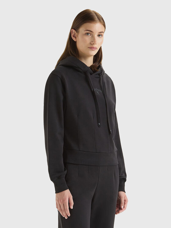 Black sweatshirt with logo detail - 1