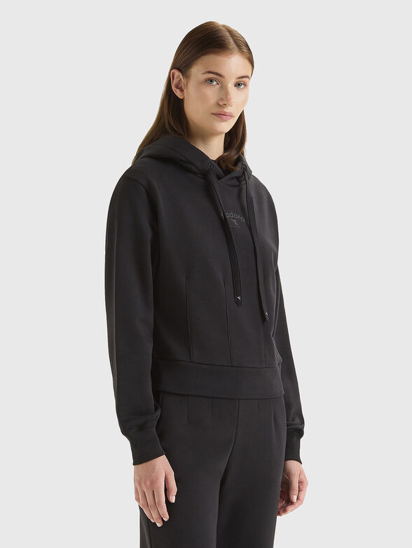 Black sweatshirt with logo detail - 1