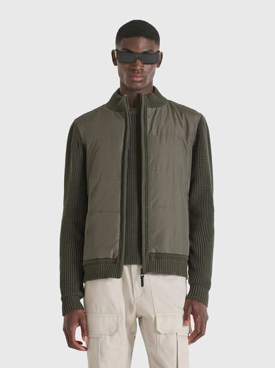 Плетен суитшърт с цип - 1