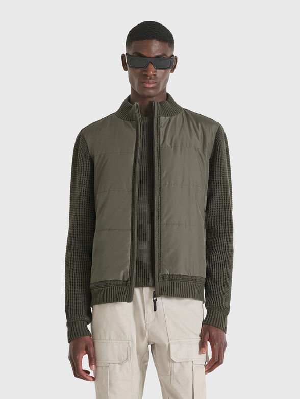 Black sweatshirt with zip - 1