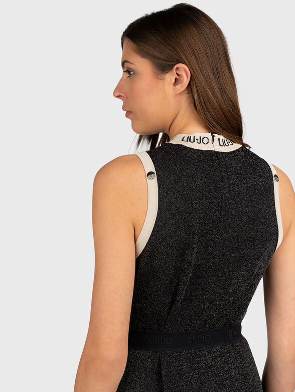 Shiny jumpsuit with logo details - 3