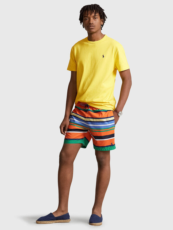 T-shirt in yellow with embroidered logo - 2