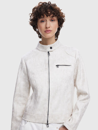 Slim eco leather jacket - 4