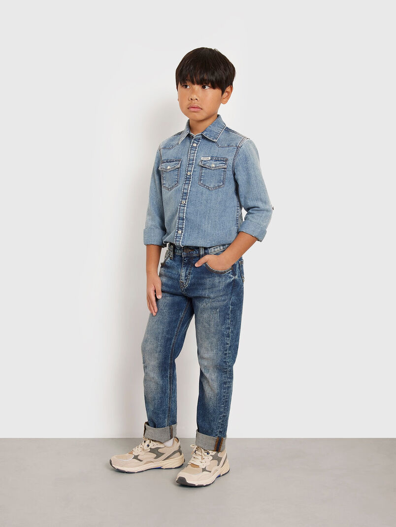 Blue jeans with washed effect - 3