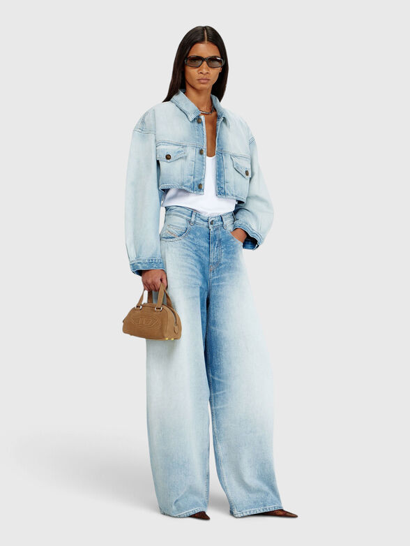 Oversized cropped trucker jacket - 3