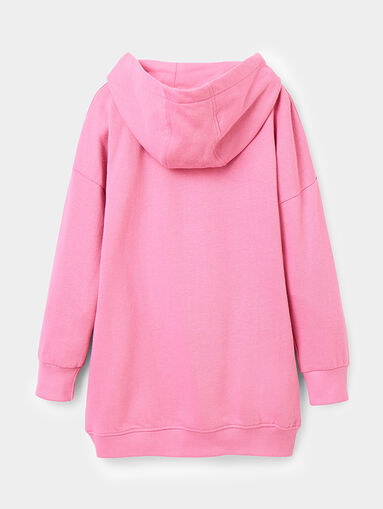 Sweater dress with hood and Pink Panther print - 3