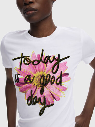 Floral print T-shirt - 4