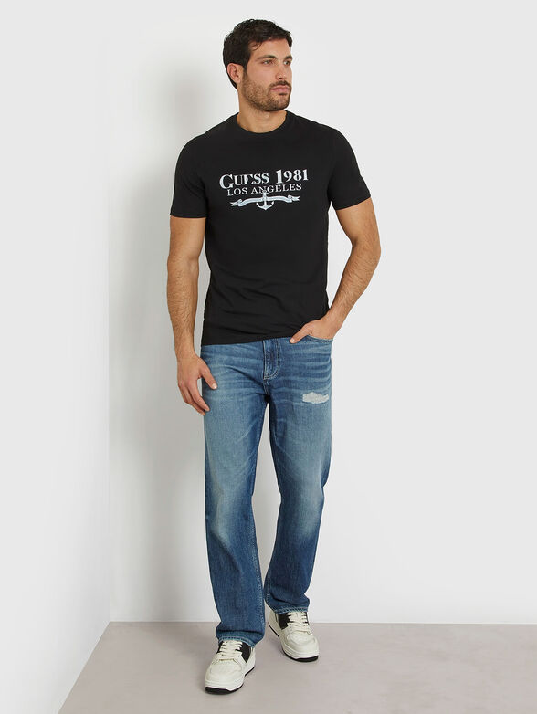 Logo print black T-shirt  - 2