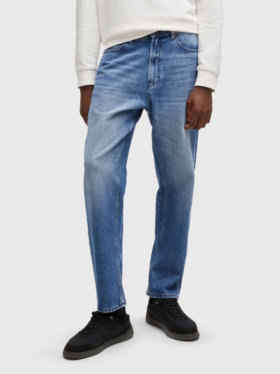 Слим дънки с винтидж ефект - 1